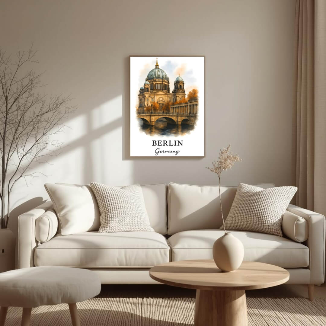 Detailed view of the side or back of the frame, showcasing the handcrafted Ayous wood frame and the brand's commitment to eco-conscious craftsmanship.