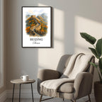 Detailed view of the side or back of the frame, showcasing the handcrafted Ayous wood frame and the brand's commitment to eco-conscious craftsmanship.