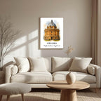 Extreme close-up of the Oxford print, highlighting the columns and dome detail, and the superior quality of the museum-quality enhanced matte paper.