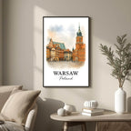 Extreme close-up of the Warsaw print, highlighting the rich texture and the superior quality of the museum-quality enhanced matte paper.