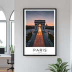 A close-up shot of the premium framed Paris poster, highlighting the fine print quality and the durable construction of the frame.