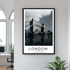 A close-up shot of the premium framed London poster, highlighting the fine print quality and the durable construction of the frame.